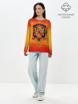 Лонгслив женский. Хлопок / Сборная Испании