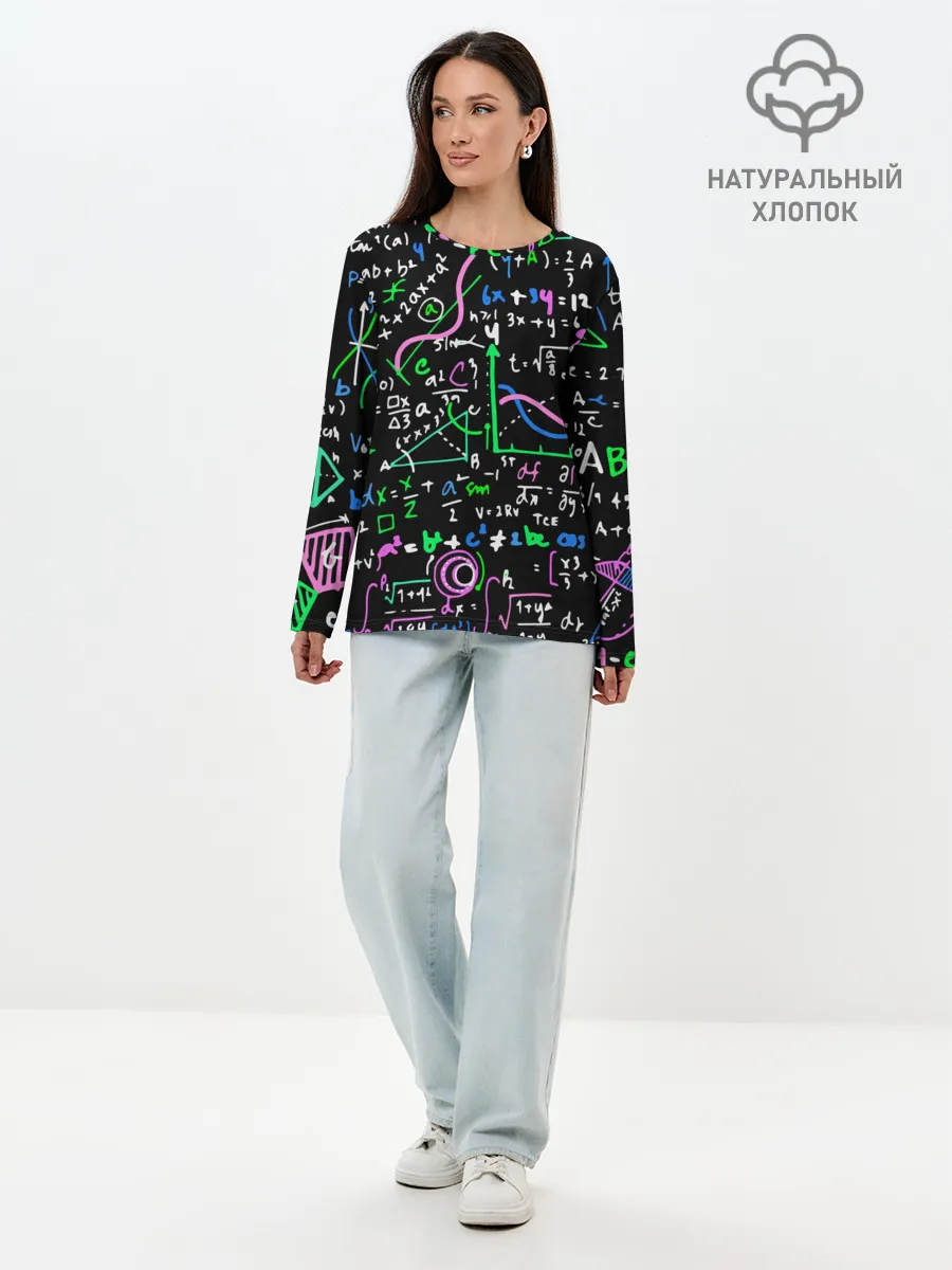 Лонгслив женский. Хлопок / Формулы