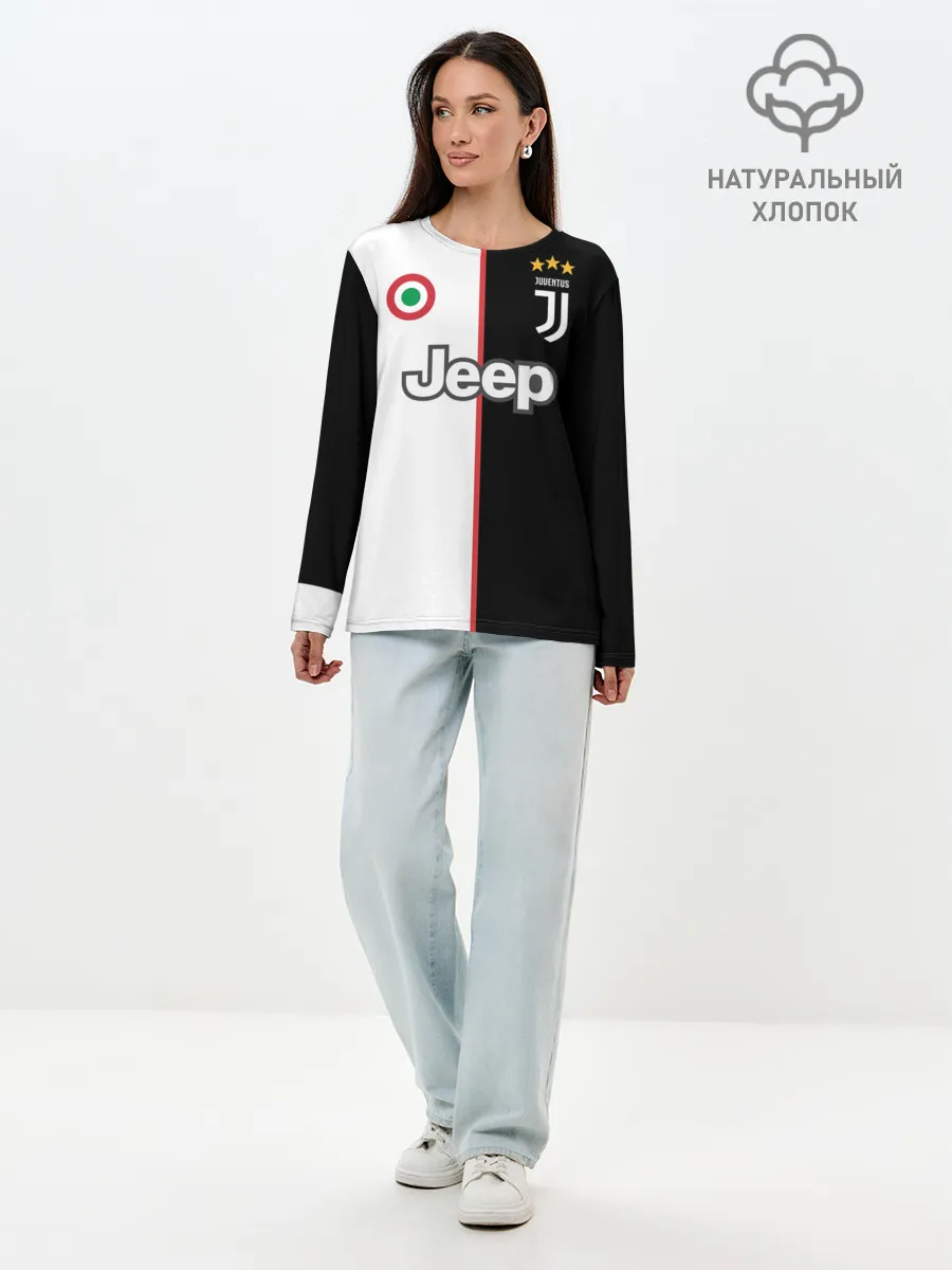 Лонгслив женский. Хлопок / Ronaldo Juventus Home 19/20