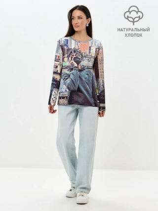 Лонгслив женский. Хлопок / SCARLXRD