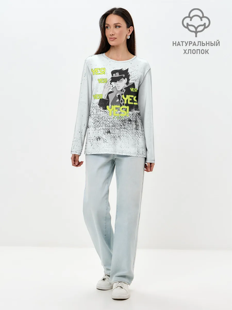 Лонгслив женский. Хлопок / JoJo Bizarre Adventure