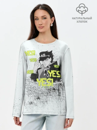 Лонгслив женский. Хлопок / JoJo Bizarre Adventure