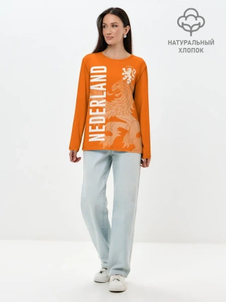Лонгслив женский. Хлопок / Сборная Голландии