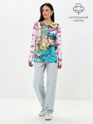 Лонгслив женский. Хлопок / JoJo Bizarre Adventure