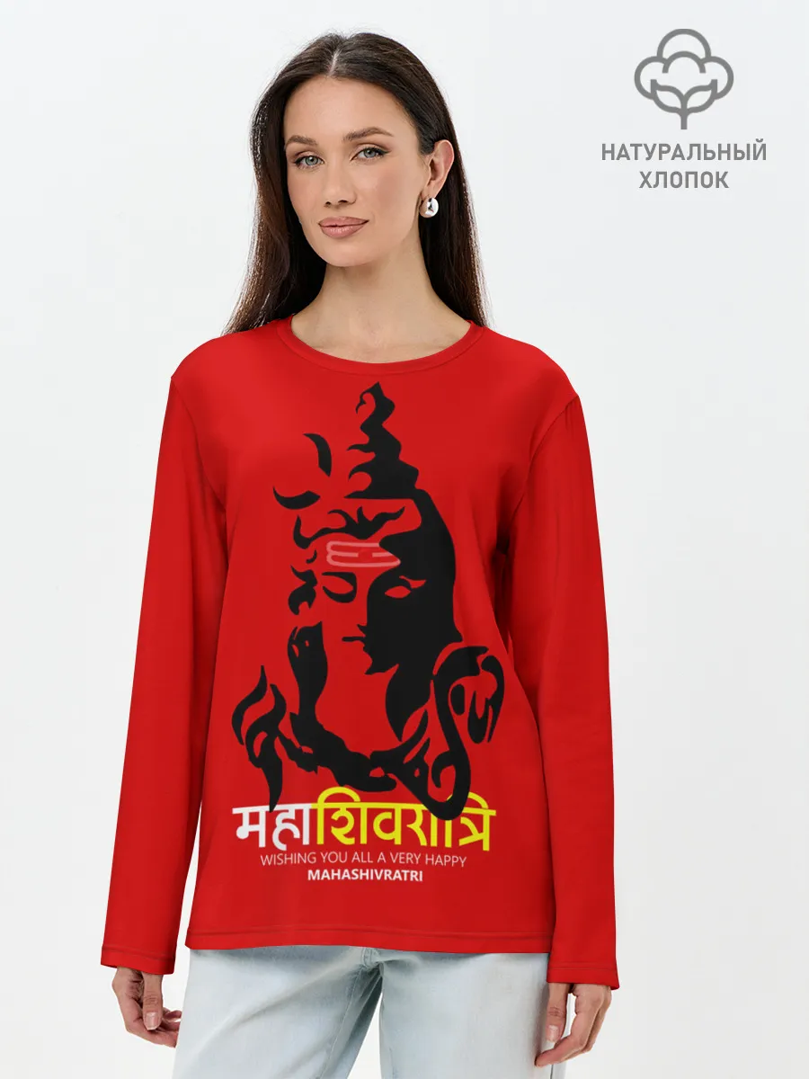 Лонгслив женский. Хлопок / Шива