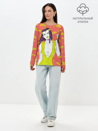 Лонгслив женский. Хлопок / JoJo Bizarre Adventure