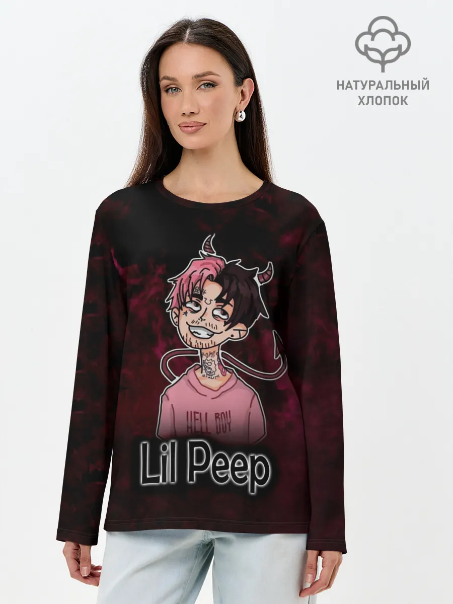 Лонгслив женский. Хлопок / Lil Peep