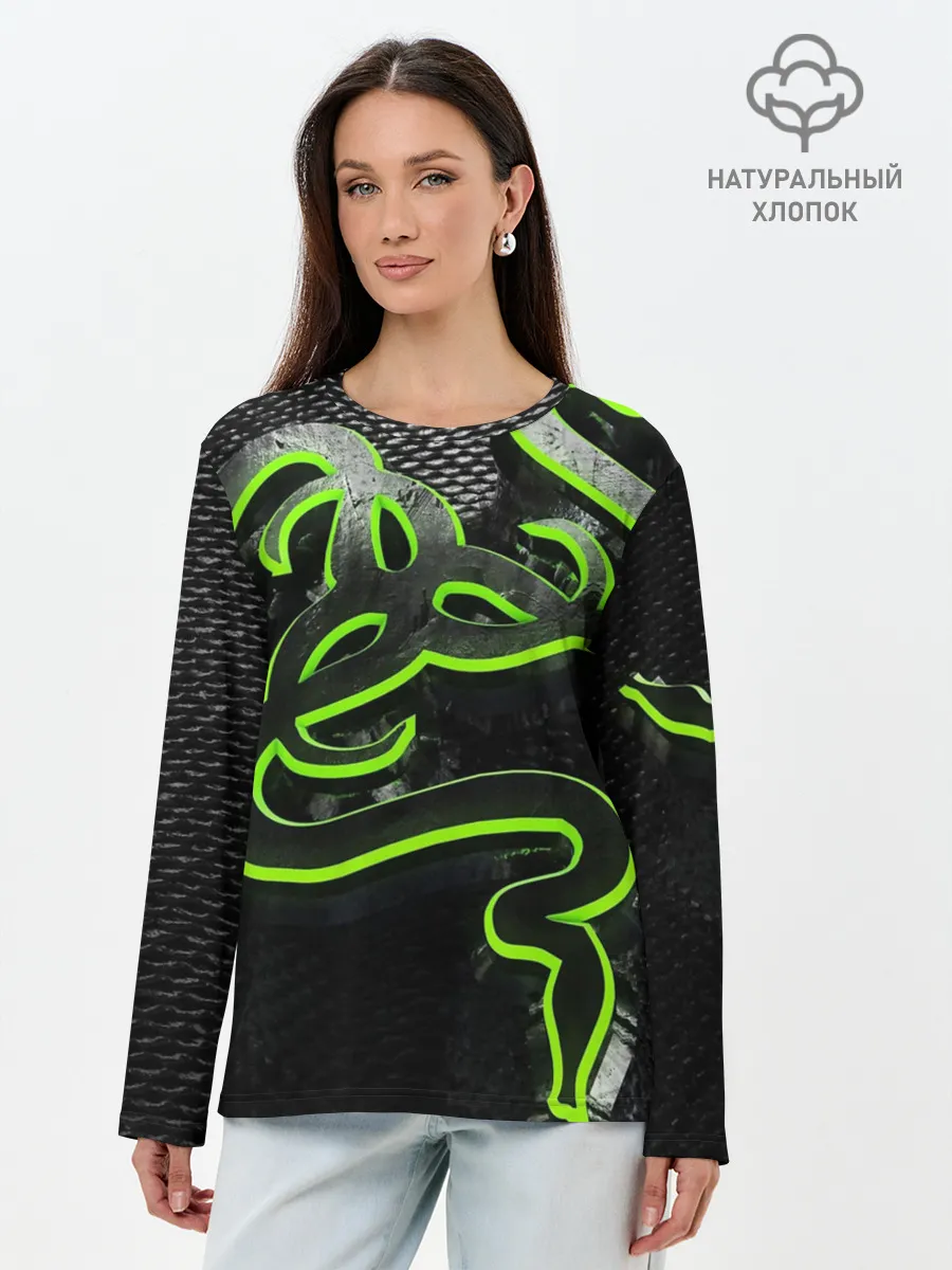 Лонгслив женский. Хлопок / RAZER