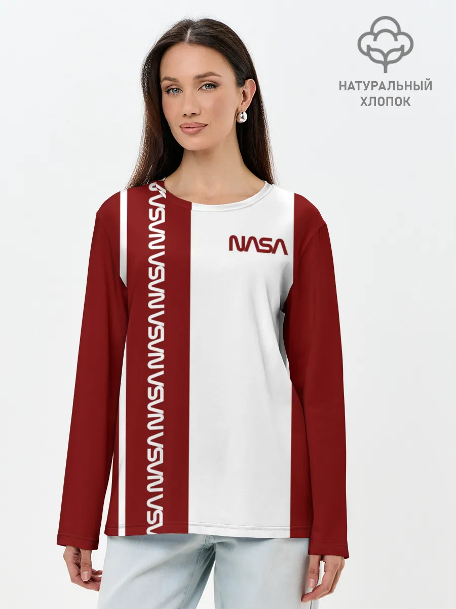 Лонгслив женский. Хлопок / NASA