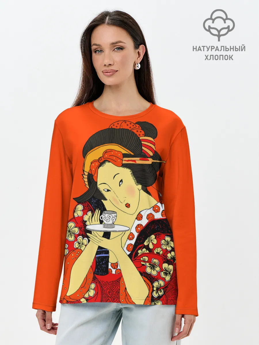 Лонгслив женский. Хлопок / Японка
