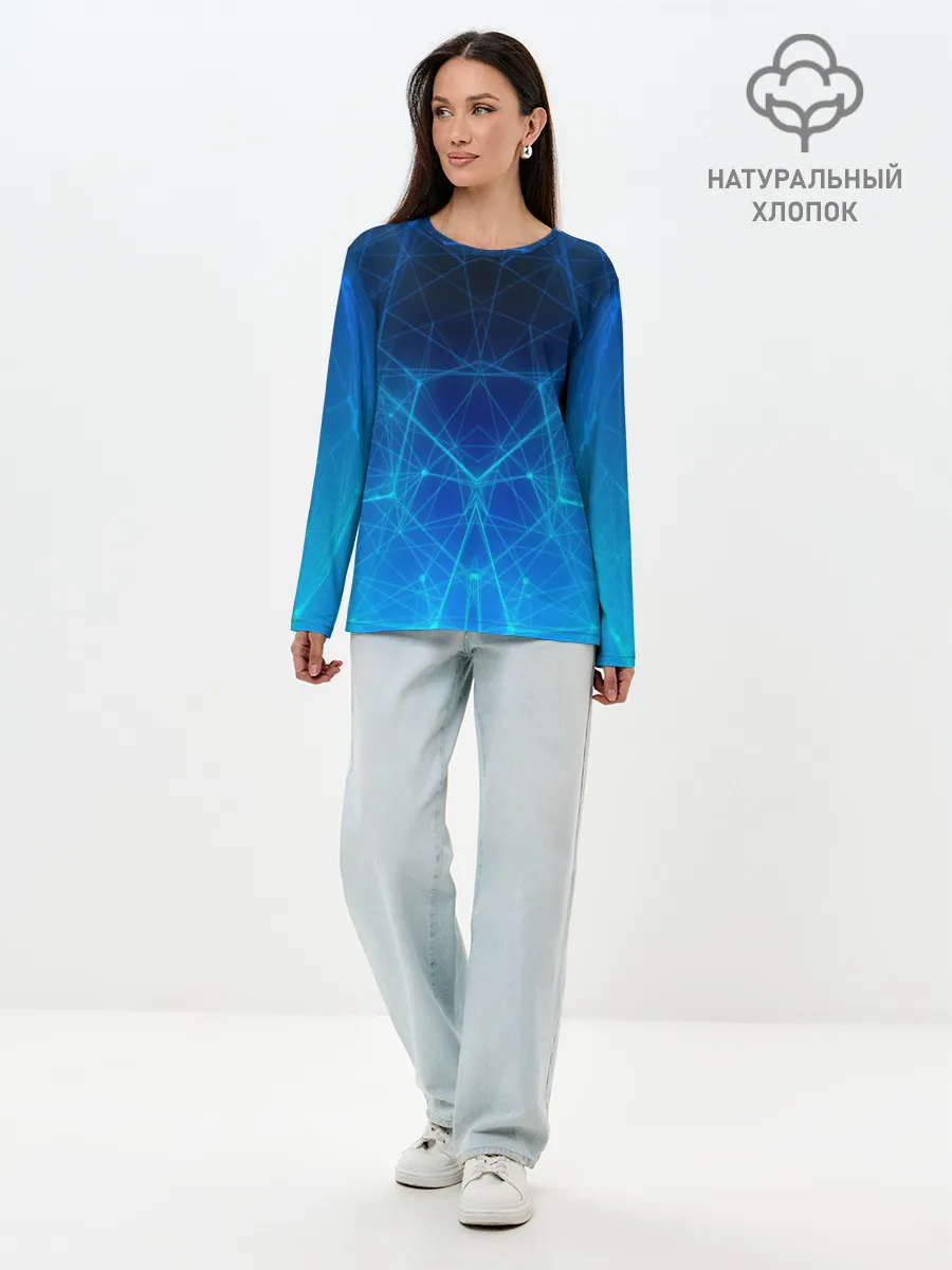 Лонгслив женский. Хлопок / НЕОНОВАЯ ЗАЩИТА