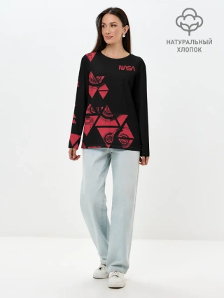 Лонгслив женский. Хлопок / NASA