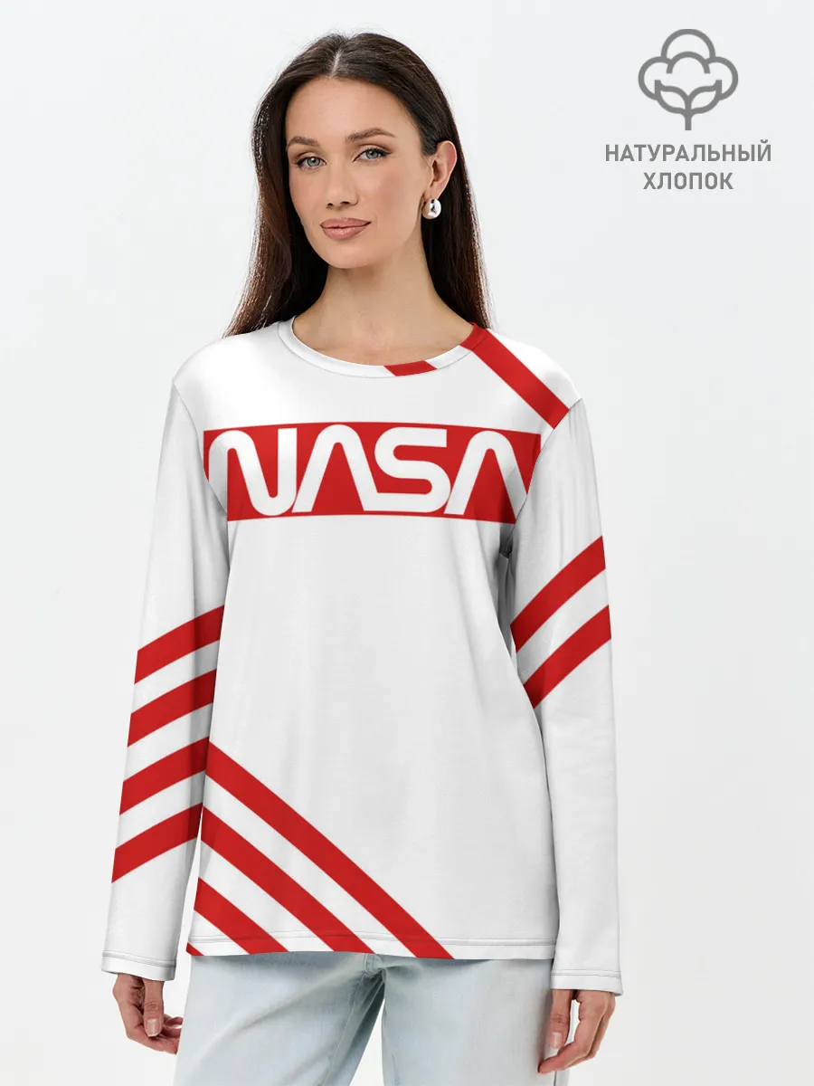 Лонгслив женский. Хлопок / NASA