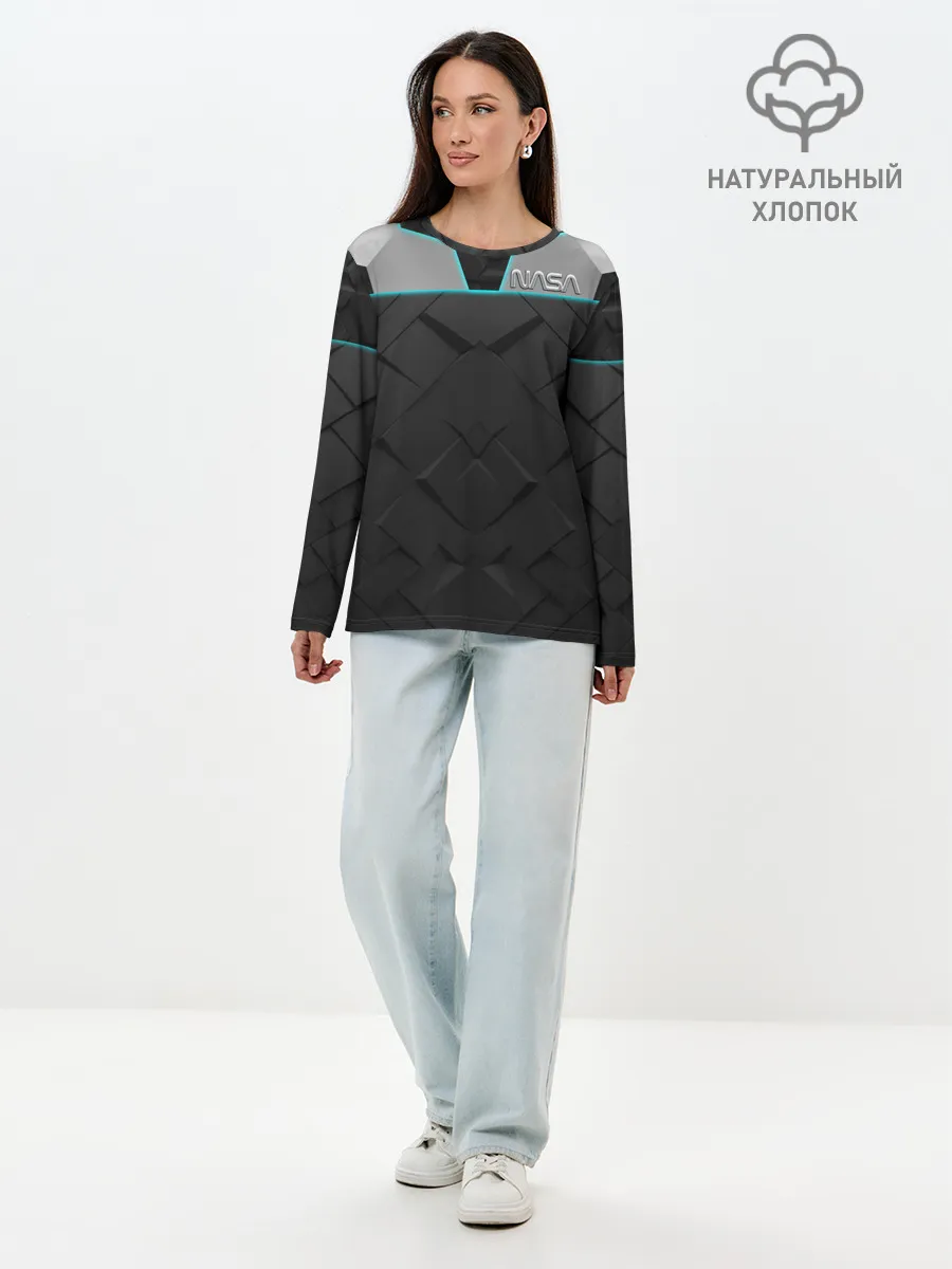 Лонгслив женский. Хлопок / NASA