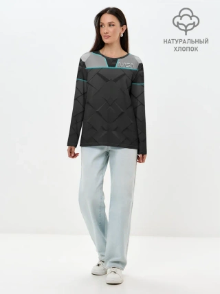 Лонгслив женский. Хлопок / NASA