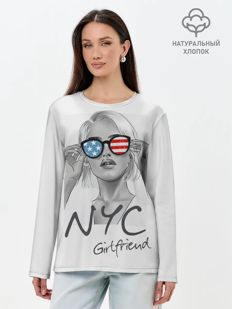 Лонгслив женский. Хлопок / NYC girlfriend