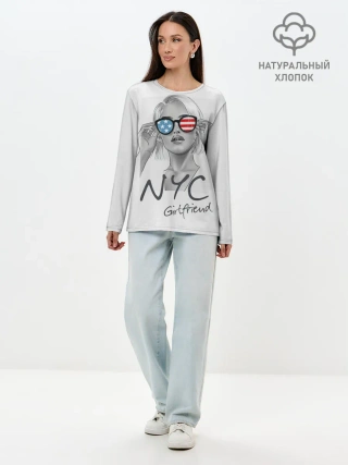Лонгслив женский. Хлопок / NYC girlfriend