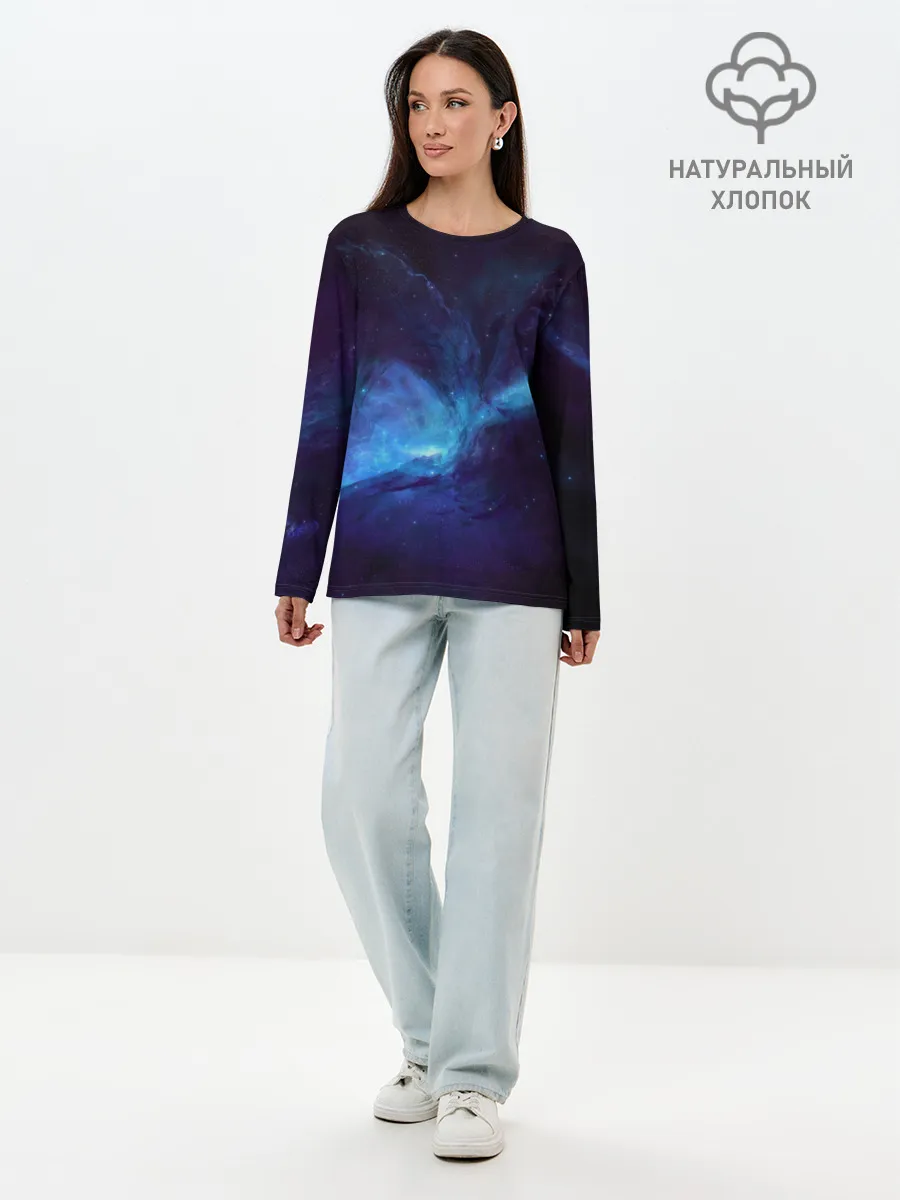 Лонгслив женский. Хлопок / Cosmos