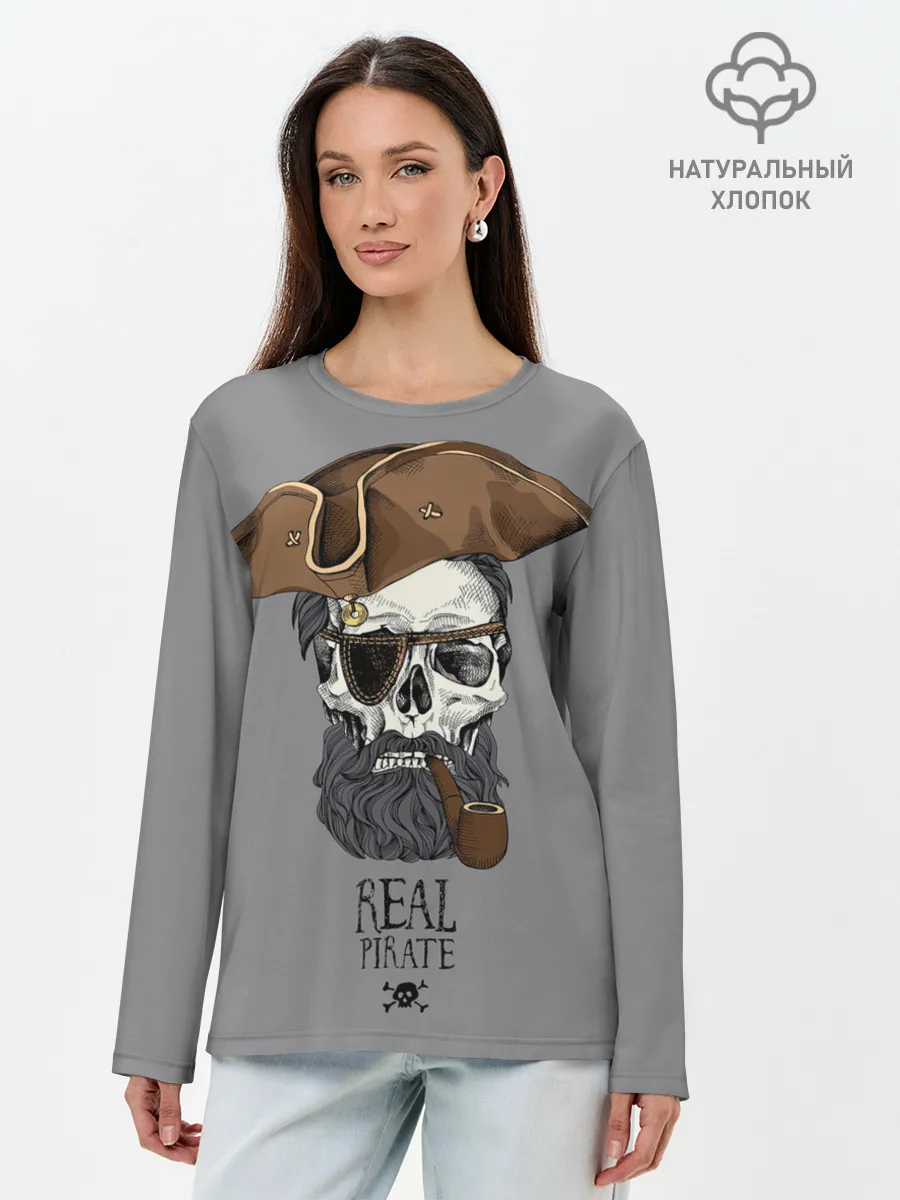 Лонгслив женский. Хлопок / Real pirate