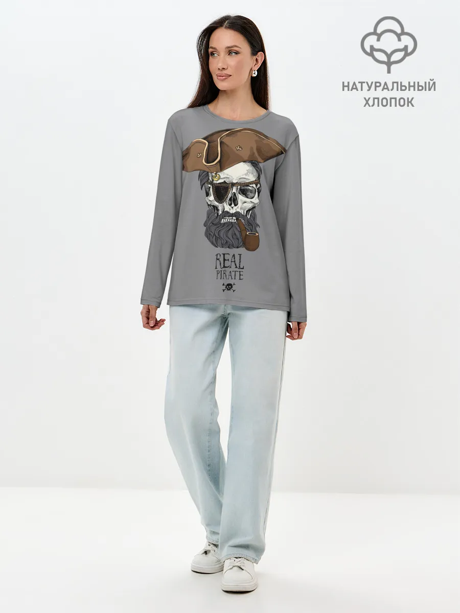 Лонгслив женский. Хлопок / Real pirate