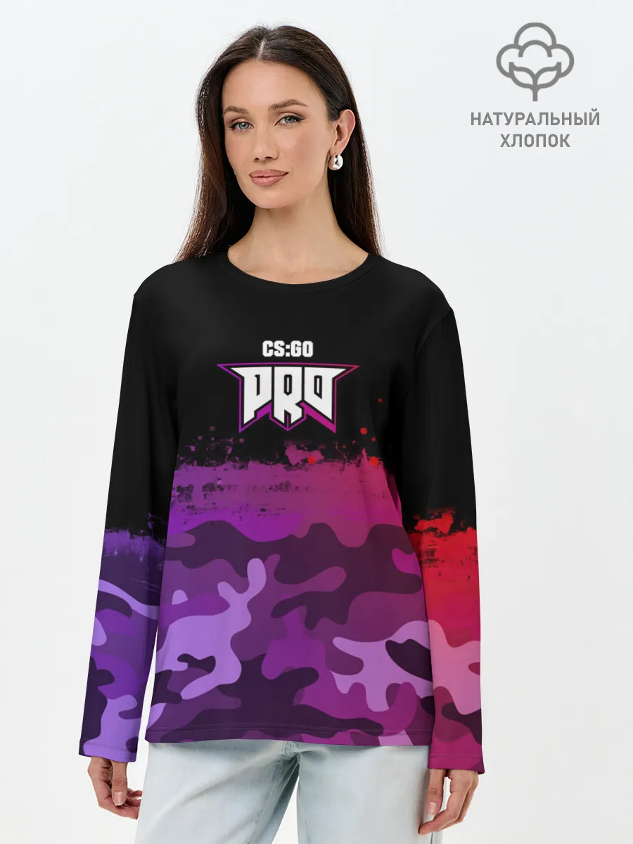 Лонгслив женский. Хлопок / pro100