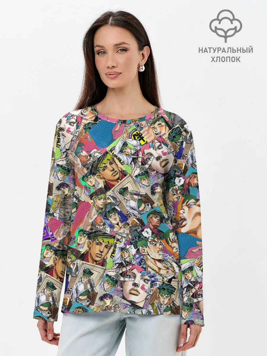 Лонгслив женский. Хлопок / JoJo Bizarre Adventure