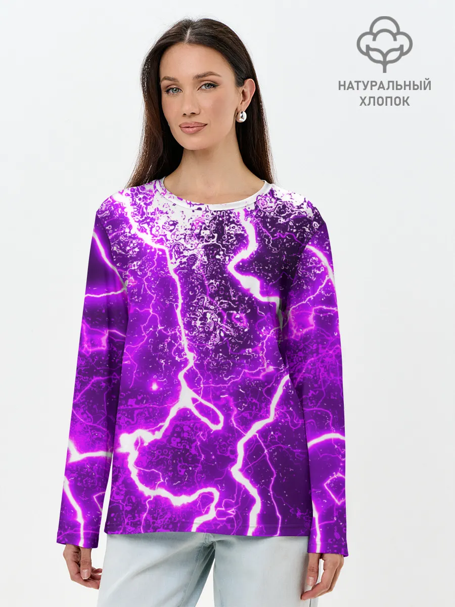 Лонгслив женский. Хлопок / НЕОНОВЫЙ STORM