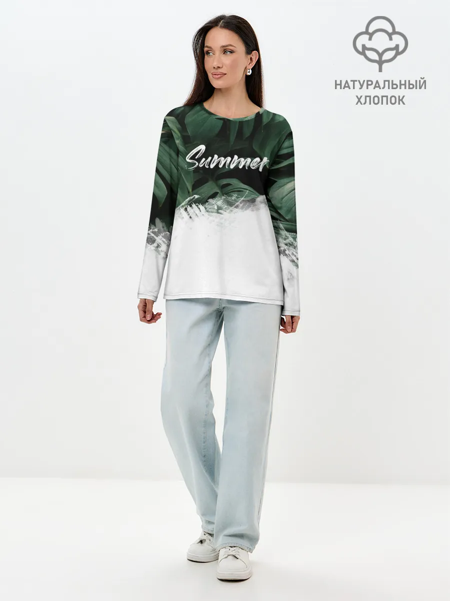Лонгслив женский. Хлопок / Лето