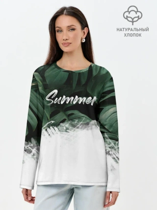 Лонгслив женский. Хлопок / Лето
