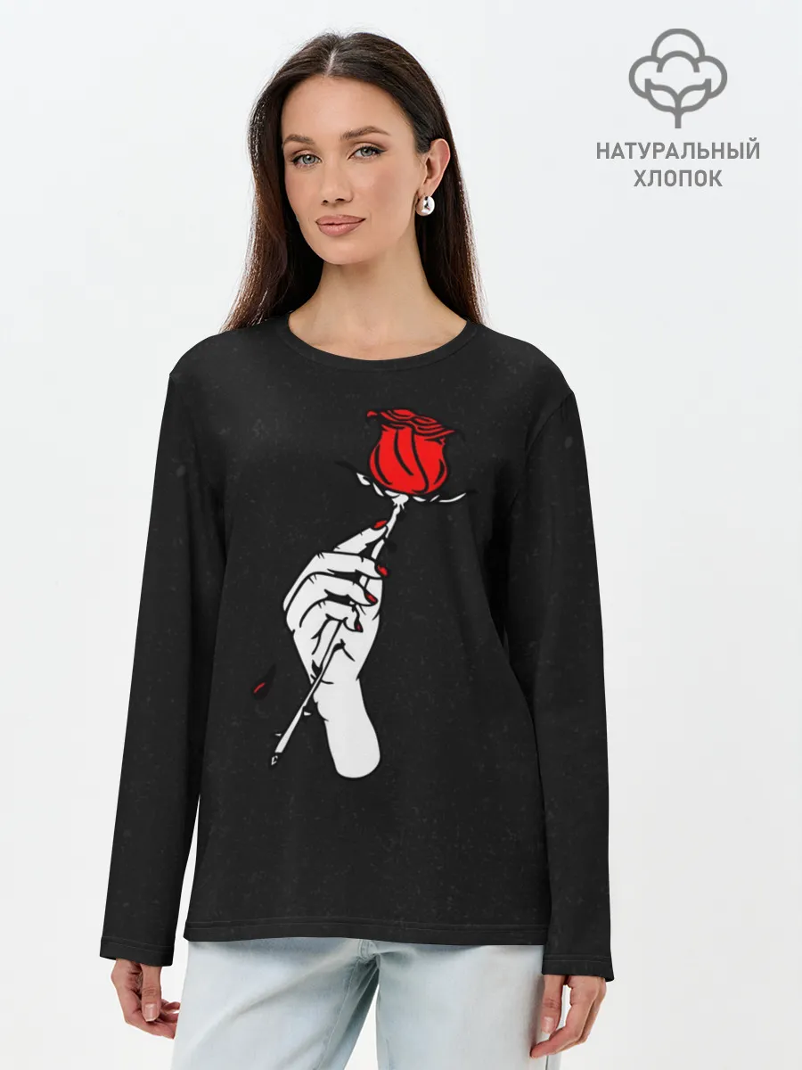 Лонгслив женский. Хлопок / Lil Peep