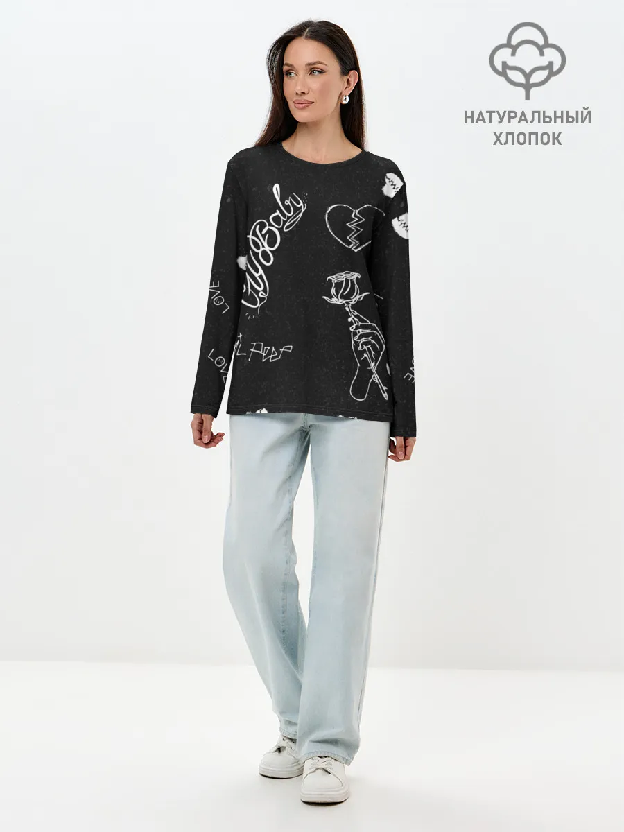 Лонгслив женский. Хлопок / LIl Peep