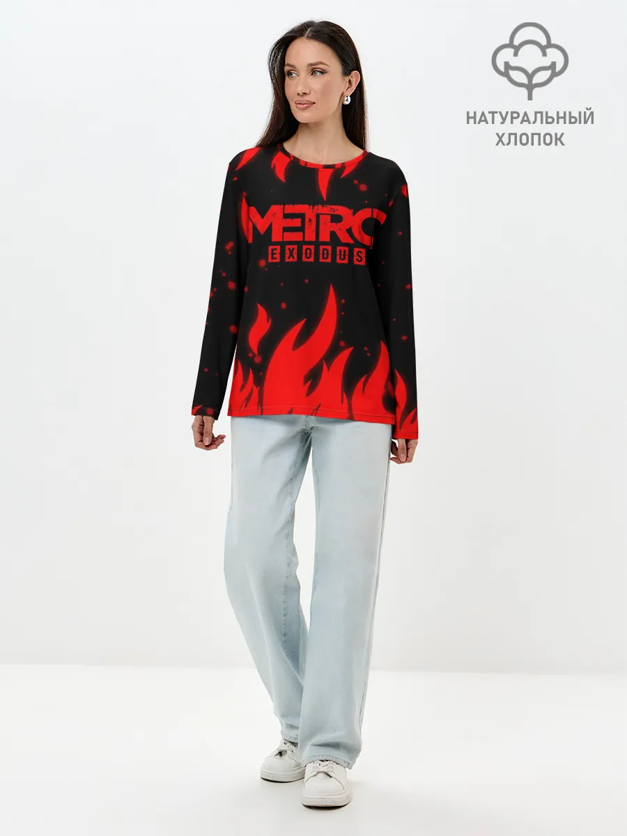 Лонгслив женский. Хлопок / METRO
