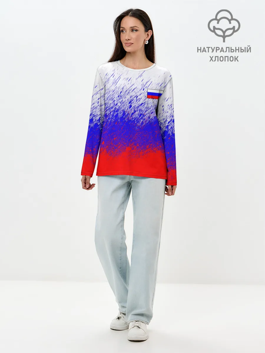 Лонгслив женский. Хлопок / Россия