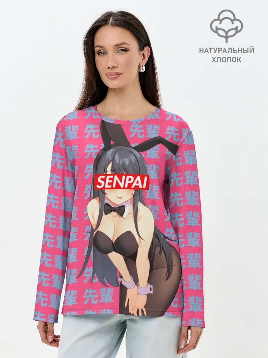 Лонгслив женский. Хлопок / Anime