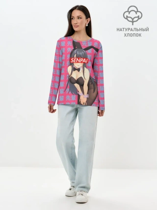Лонгслив женский. Хлопок / Anime