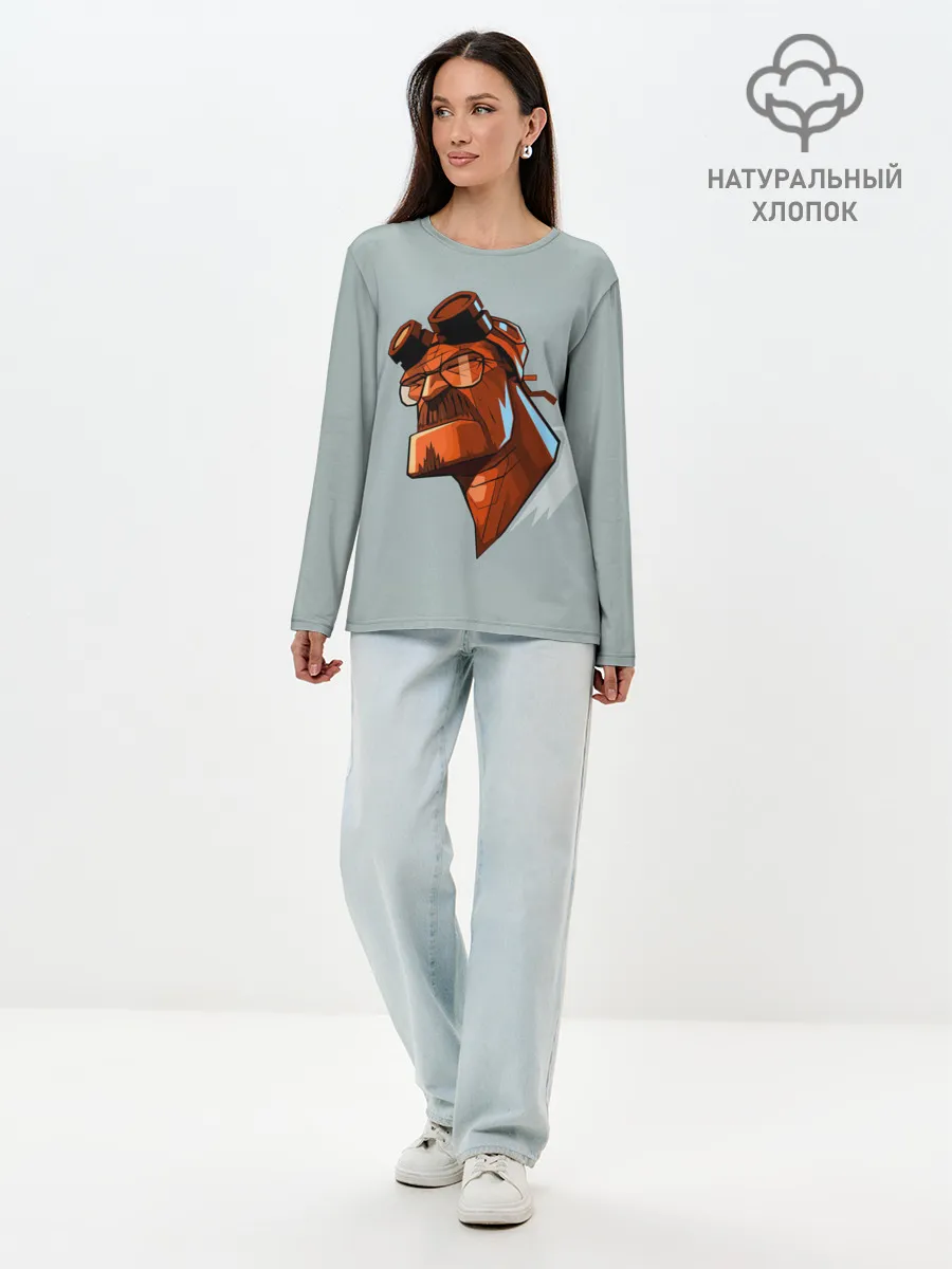 Лонгслив женский. Хлопок / Hellbad