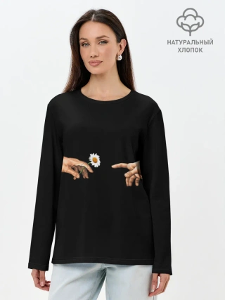 Лонгслив женский. Хлопок / Сотворение Адама