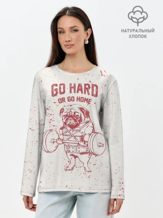 Лонгслив женский. Хлопок / GO HARD