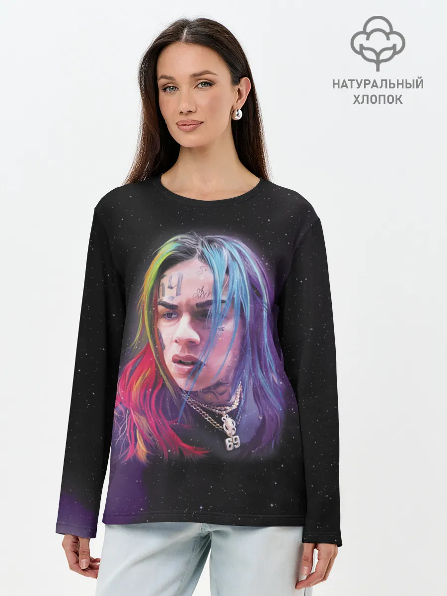 Лонгслив женский. Хлопок / Rap