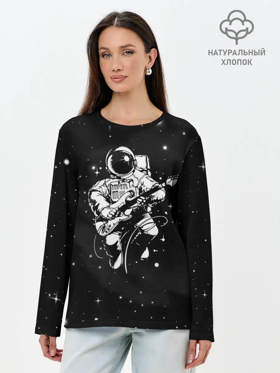 Лонгслив женский. Хлопок / Cosmorock