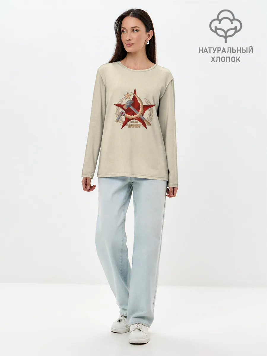 Лонгслив женский. Хлопок / USSR 1922 - 1991