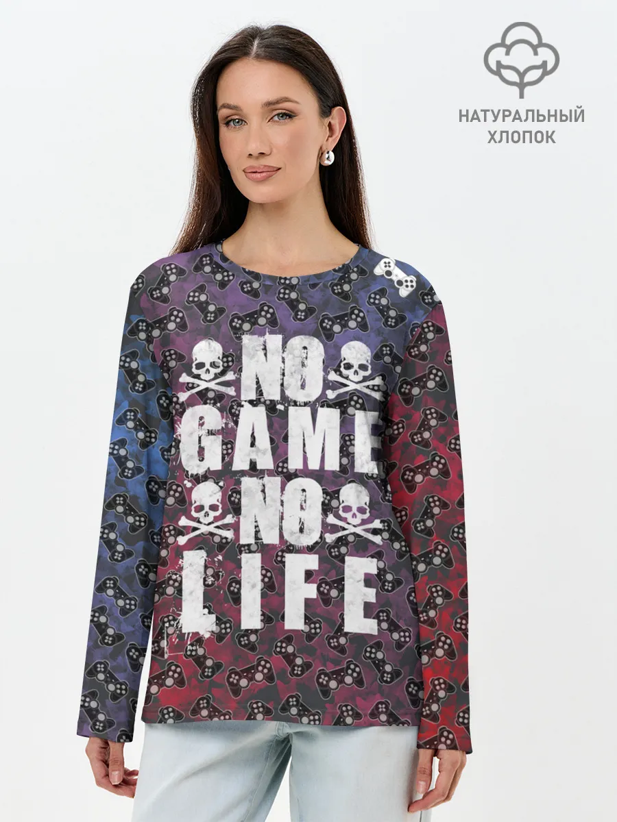 Лонгслив женский. Хлопок / No Game No Life
