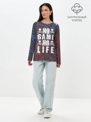 Лонгслив женский. Хлопок / No Game No Life