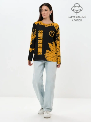 Лонгслив женский. Хлопок / BORDERLANDS