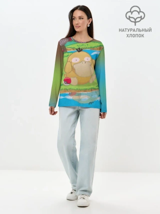 Лонгслив женский. Хлопок / Псайдак