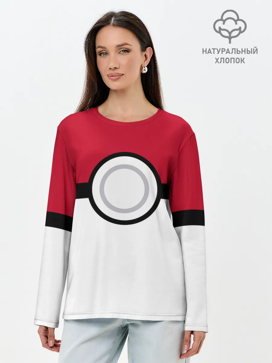 Лонгслив женский. Хлопок / Покебол