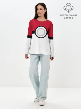 Лонгслив женский. Хлопок / Покебол