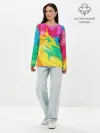 Лонгслив женский. Хлопок / Tie-Dye