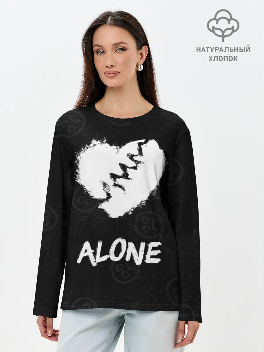 Лонгслив женский. Хлопок / Alone