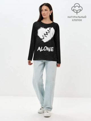 Лонгслив женский. Хлопок / Alone